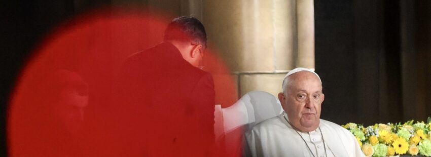 El papa Francisco, en la Basílica del Sagrado Corazón de Koekelberg