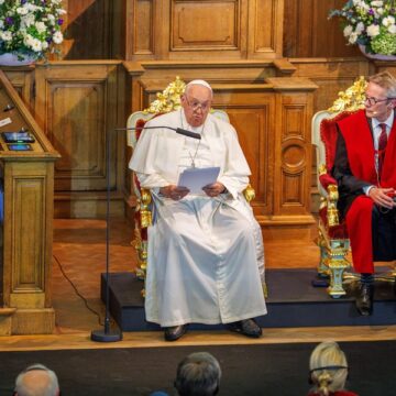 El papa Francisco, en la universidad de Lovaina