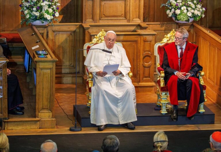 El papa Francisco, en la universidad de Lovaina