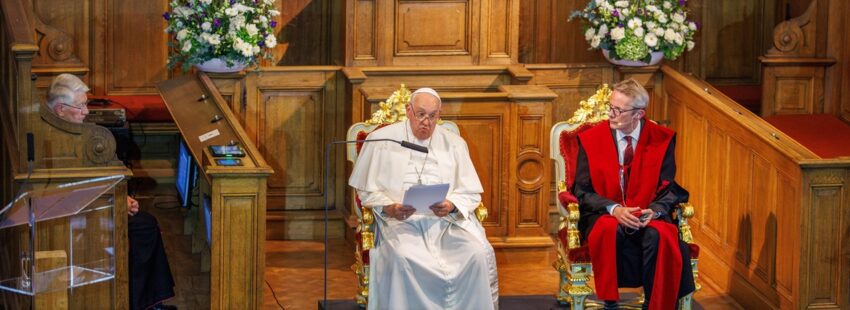 El papa Francisco, en la universidad de Lovaina