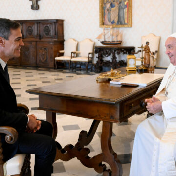 El papa Francisco y el presidente del Gobierno, Pedro Sánchez