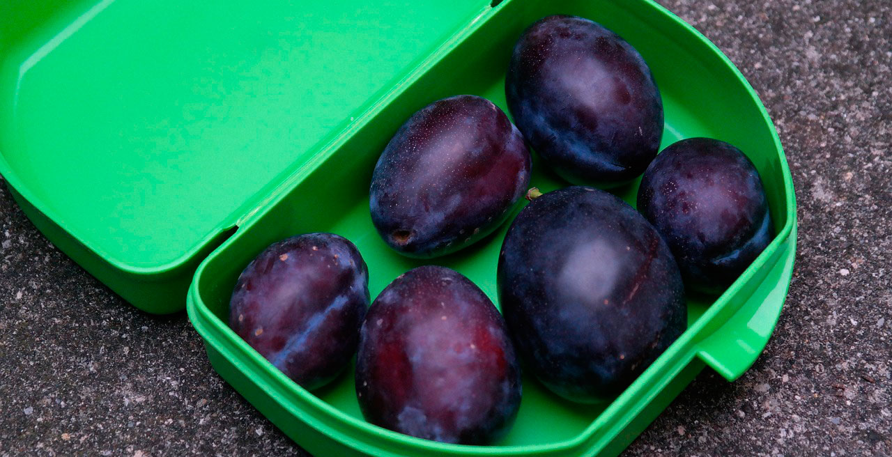 tupper, comida, fruta