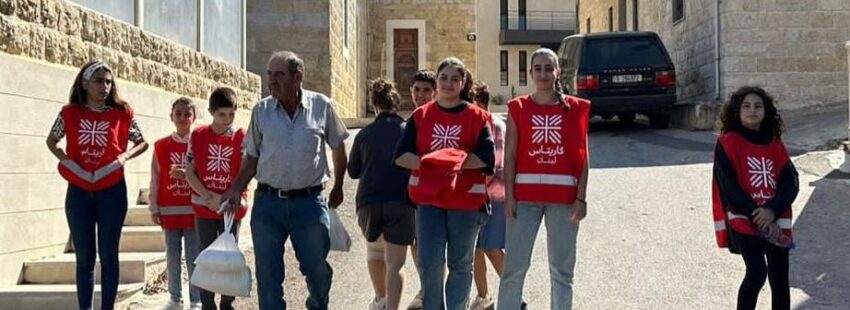 Voluntarios de Cáritas y parroquias en Líbano