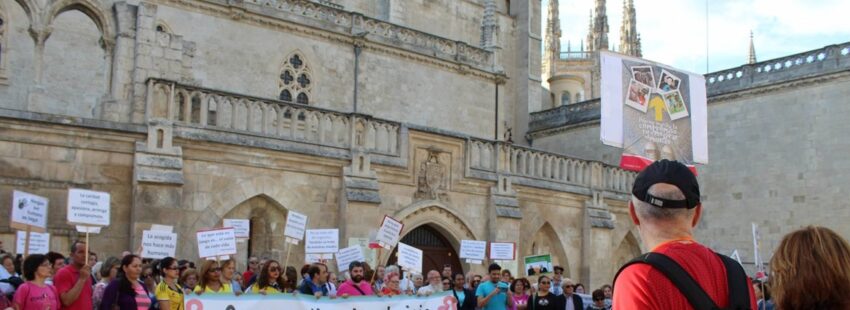 Concentración de Cáritas en Burgos