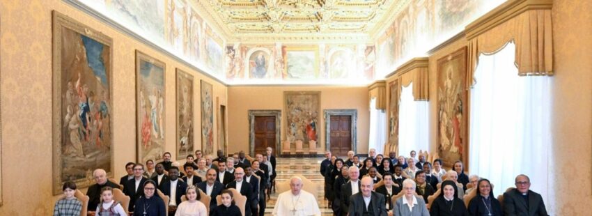 El papa Francisco, con la Familia Calasancia