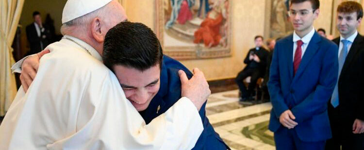 El papa Francisco, con los seminaristas de Toledo