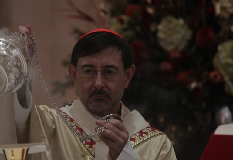 El cardenal de Madrid, José Cobo, durante la apertura del Jubileo 2025