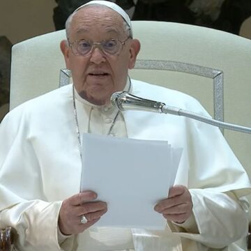 El papa Francisco, durante su audiencia semanal (fuente: Vatican Media)