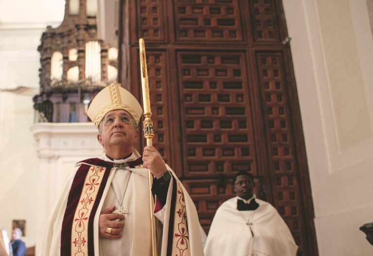 El obispo de Getafe, Ginés García Beltrán, durante el Jubileo