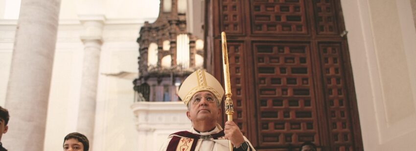 El obispo de Getafe, Ginés García Beltrán, durante el Jubileo