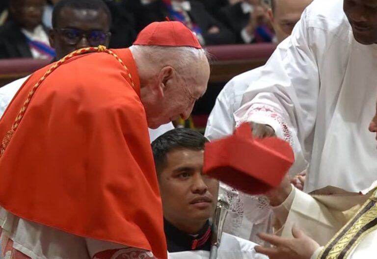 El cardenal Acerbi, con el Papa Francisco