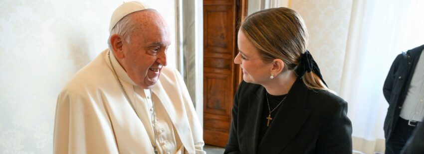 Reunión de Marga Prohens con el papa Francisco (fuente Efe)