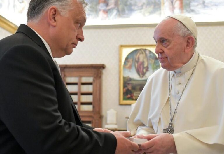 Reunión entre el papa Francisco y Viktor Orban (fuente: Vatican News)