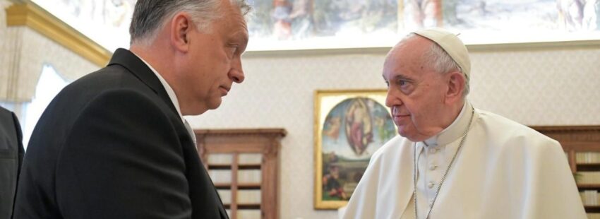 Reunión entre el papa Francisco y Viktor Orban (fuente: Vatican News)