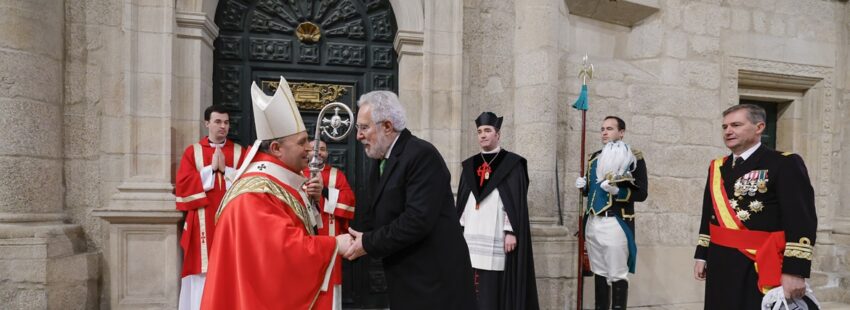 SANTIAGO DE COMPOSTELA, 30/12/2024.- Ofrenda de la Traslación del apóstol Santiago, este lunes en