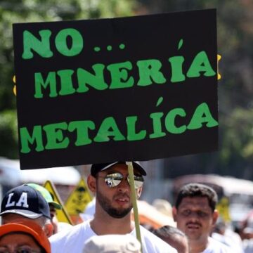 Cartel: no a la minería. El Salvador