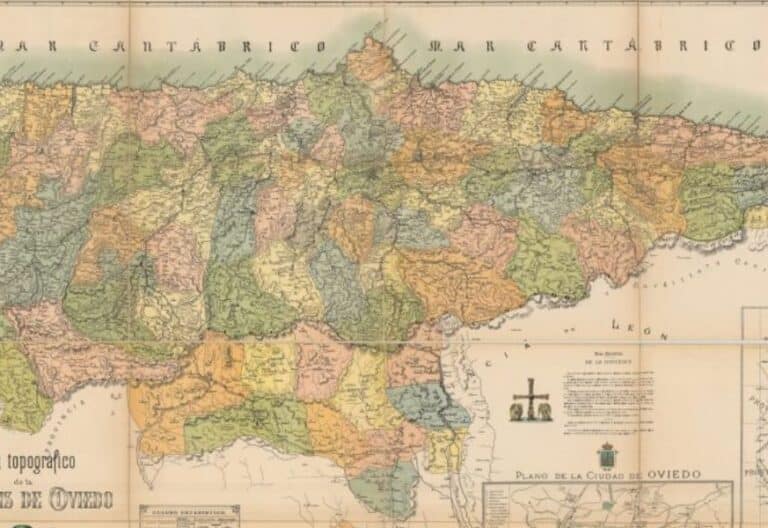 Mapa topográfico histórico de la Archidiócesis de Oviedo (fuente: Archidiócesis de Oviedo)